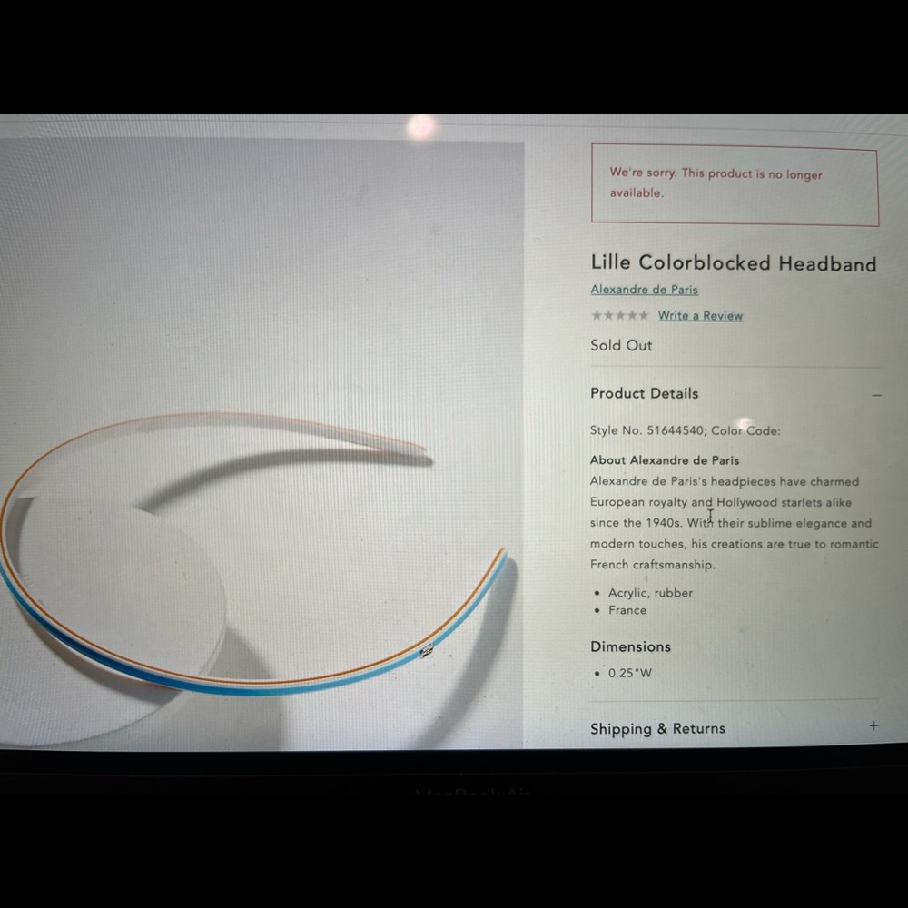 Lille Colorblocked Headband by Alexandre de Paris; Purchased at Anthropologie